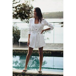 RUMER Lou Lou Blazer Dress White